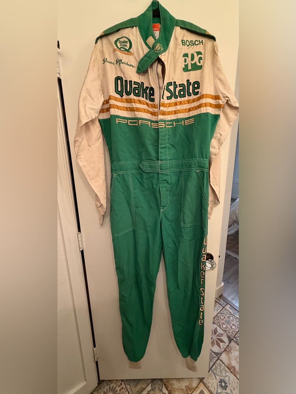 Vintage 80’s NASCAR Quaker State  Porsche Racing Coveralls, Pit Crew